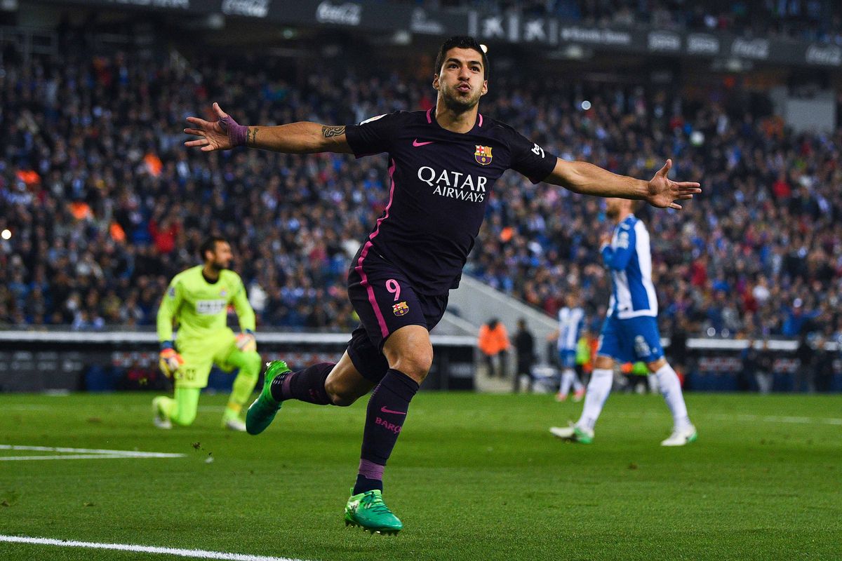 Selebrasi Gol Luis Suarez - Barcelona