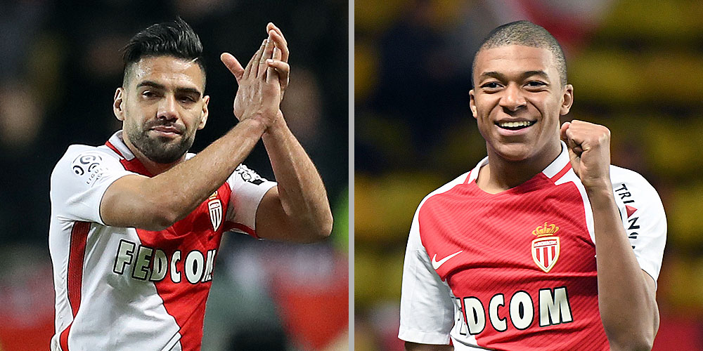 Radamel Falcao dan Kylian Mbappe